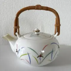 香蘭社　急須のみ　白地　カラフルな模様