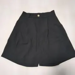 黒 ショートパンツ ウエストゴム S
