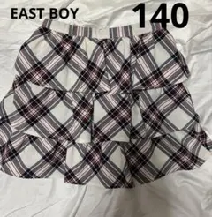 EAST BOY チェックフリルスカート　140