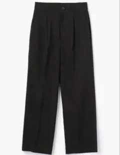 Ballsey ボールジィ　レーヨンコットン ワイドテーパードパンツ　黒　34