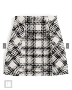 インパン裏地付きチェック柄ツイードミニスカート［ta088］