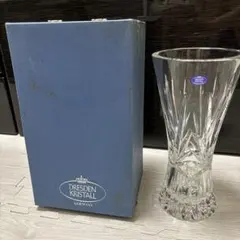 DRESDEN KRISTALL クリスタル 花瓶 ドイツ製 箱付き★68-63 DRESDEN KRISTALL ドレスデンクリスタル花瓶 ドイツ製 高さ38㎝ - メルカリ