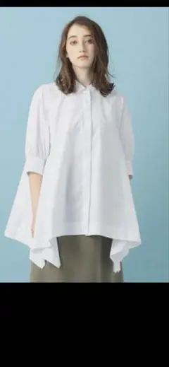 #Newans ハッシュニュアンス ハンカチーフヘムシャツ 笹川友里