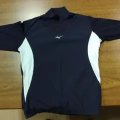 Mizuno ネイビー/ホワイト ハイネックアンダーシャツ　シャカシャカ