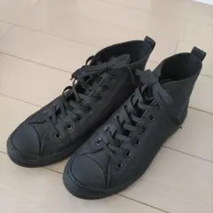 ブラック ハイカット レインシューズ