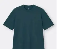 GUドライポンチクルーネック TシャツSサイズ　ブルーグリーン