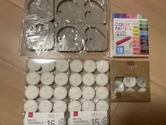 ティーライトキャンドル、型、カラーパステルセット