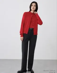 PLST プラステ スリムストレートパンツ（シェイプリザーブ）