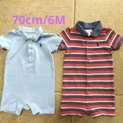 Ralph Lauren ラルフローレン　ロンパース 2枚70cm 6M