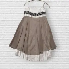 【♡写真映え♡】ships little black ベージュスリップドレス　S