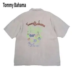 Tommy Bahama オープンカラー シルク シャツ 絹 ベージュ M