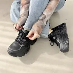 ⭐︎ORiental TRaffic ブラック厚底スニーカー⭐︎