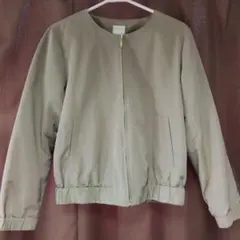 Te chichi ノーカラージャケット　ジャンパー　ブルゾン　 ベージュ