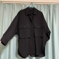 美品　ZARA アウター　シャツブルゾン　ブラック