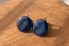 宙イヤリング（七宝焼）