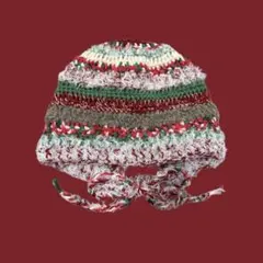 バラクラバ フード帽 ハンドメイド 手編み 編み物