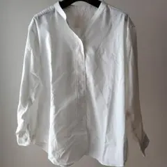 ホワイト 長袖シャツ Lサイズ