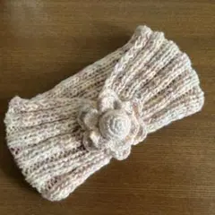 ハンドメイド お花のショートマフラー