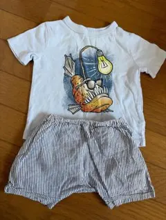 【GAP】チョウチンアンコウ Tシャツ＆ストライプパンツ 上下セット 70 80