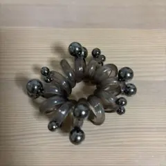 スプリングヘアゴム ボール付き グレーのサムネイル