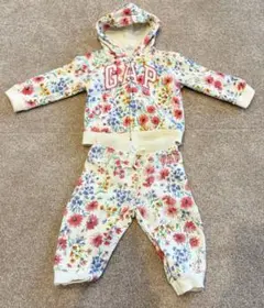 GAP 花柄 フード付きセットアップ 12-18m