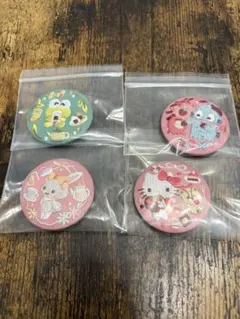サンリオキャラクターズ 刺繍缶バッジビスケット3　【4種類セット】