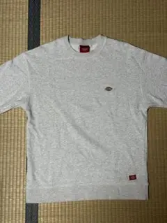 Dickies グレー 長袖 トレーナー ロゴ刺繍