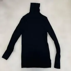 ユニクロ　リブタートルネック　セーター　ブラック　Lサイズ　レディース　黒