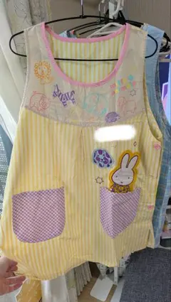Miffy and Animals エプロン イエロー ストライプのサムネイル