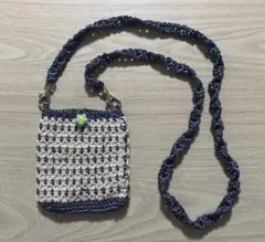 ハンドメイド かぎ編み ショルダー ポーチ