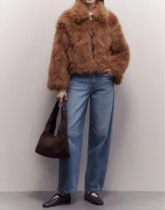 h&m エイチアンドエム　バレルレッグデニム　バレルレッグジーンズ　34