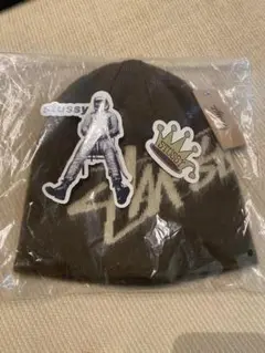 Stussy ビーニー タグ付き ステッカー付き