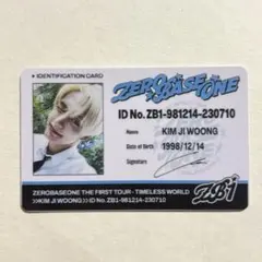 ZB1 ジウン 韓国限定 IDカード トレカ TIMELESS WORLD 特典