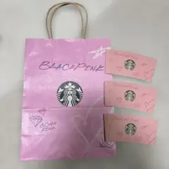 Starbucks BLACKPINK コラボ 紙袋とスリーブのセット スタバ
