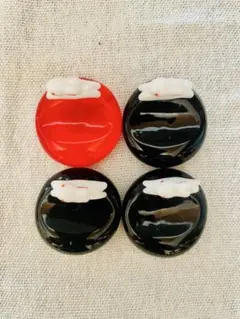 Afternoon Tea 箸置き 4個セット うさぎ ガラス 赤 黒