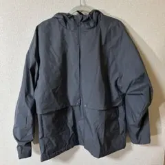 adidas グレー フード付き ナイロンジャケット M