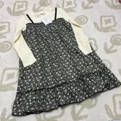 SLAP SLIP 花柄　重ね着風　ワンピース　120