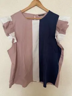 SHEIN CURVE マルチカラー フリルブラウス 4XLのサムネイル