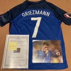 グリーズマン　EURO2016 フランス代表　公式ユニフォーム　サイン入りフォト