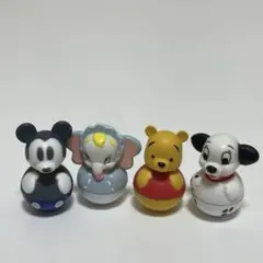 平成レトロ　ディズニー　起き上がりこぼし ミッキー　ダンボ他4体セット