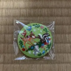 ディズニー　刺繍缶バッジ　バンビ