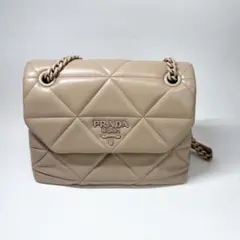 美品 PRADA バッグ レザー べージュ プラダ 正規店購入品