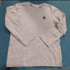 DOUBLE B 長袖カットソー グレー クマ刺繍　110