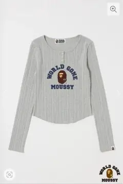 MOUSSY A BATHING BAPE HENRY NECK L/S TEE