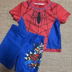 スパイダーマン 水着 上下セット 110cm