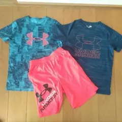 UNDER ARMOUR Tシャツ 2枚とハーフパンツ１枚のセット