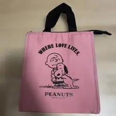 スヌーピー 保冷バッグ　SNOOPY保冷　バッグ　ピンク