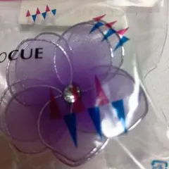 COCUE コキュ フラワーモチーフ ブローチ パープル