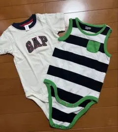 babyGap ロンパース 2枚セット 半袖 ノースリーブ