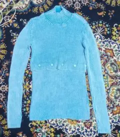 Ray BEAMS 水色 ハイネックセーター